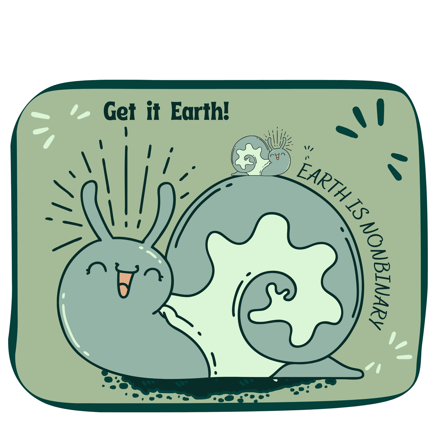 Earth is Nonbinary: Snail Green